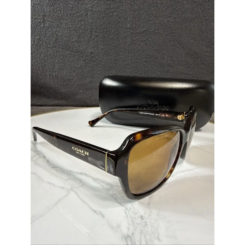 Coach HC 8160 L145T  Square Dark Tortoise Sunglasses 512013 56*17*135 Frame Only - Picture 7 of 12